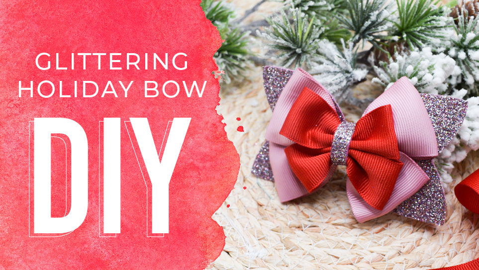 Glittering Holiday Bow DIY Ribbon and Bows Oh My!