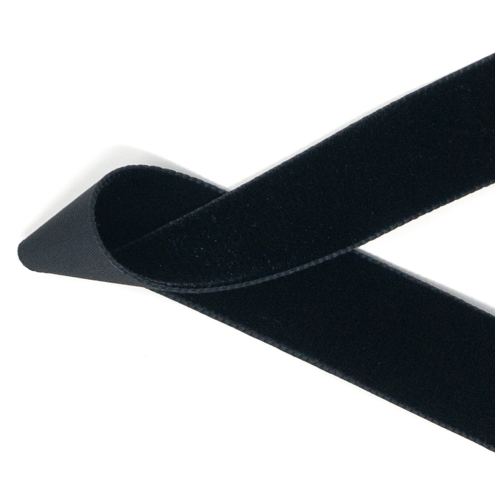 2cm width black elastic velvet ribbon