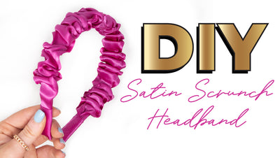 DIY Scrunched Satin Headband
