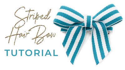 Striped Hair Bow Tutorial