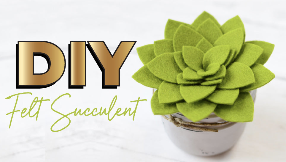 DIY Felt Succulent  Ribbon and Bows Oh My!