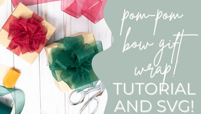 Pom-Pom Bow Gift Wrap Tutorial