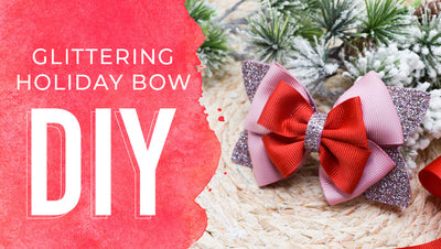 Glittering Holiday Bow DIY