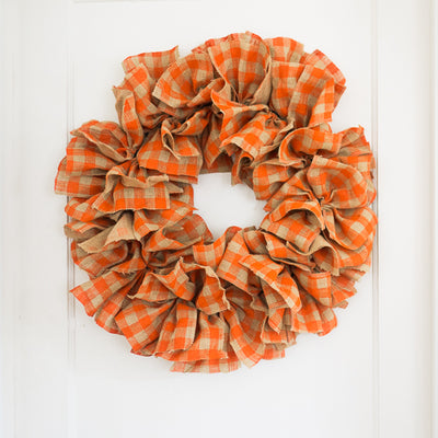 Burlap Ruffle Wreath Tutorial (video)