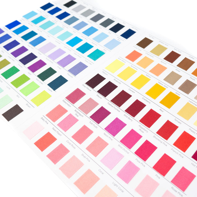 Ribbon Color Card โ Ribbon and Bows Oh My!