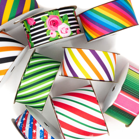 Custom Bows with Logo in Multi Color Print and Two Color Print