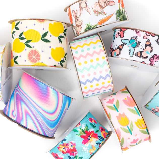 Spring & Floral Printed Ribbon for Crafts, Bows & Decor – Ribbon and ...