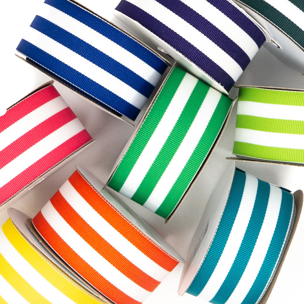 Striped Ruffle Ribbon Solid Stripes – Ribbon and Bows Oh My!